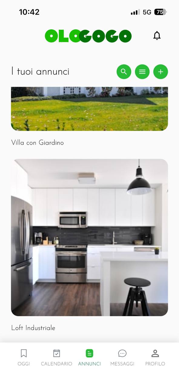 Schermata annunci dell'app OLOGOGO
